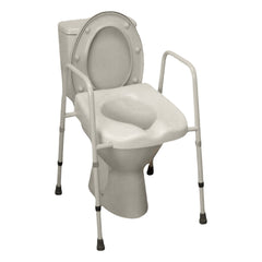 Height Adjustable Raised Toilet Seat & Frame - Millercare