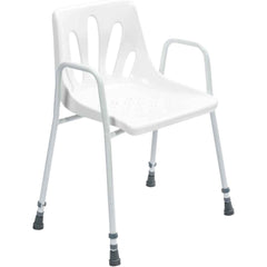 Height Adjustable Stackable Shower Chair White - Millercare