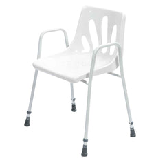 Height Adjustable Stackable Shower Chair White - Millercare