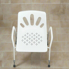 Height Adjustable Stackable Shower Chair White - Millercare