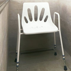 Height Adjustable Stackable Shower Chair White - Millercare