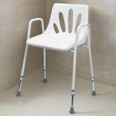 Height Adjustable Stackable Shower Chair White - Millercare