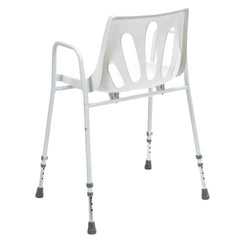 Height Adjustable Stackable Shower Chair White - Millercare