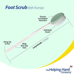 Helping Hand Foot Scrub Brush With Pumice 21" - Millercare