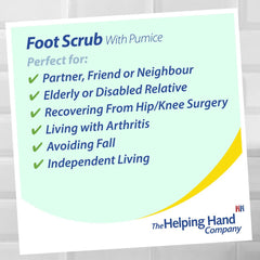 Helping Hand Foot Scrub Brush With Pumice 21" - Millercare