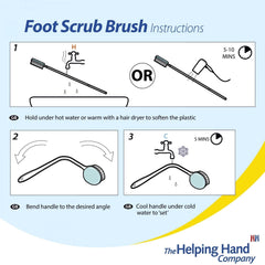 Helping Hand Foot Scrub Brush With Pumice 21" - Millercare