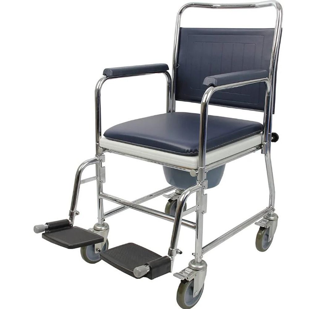 Homecraft Chrome Plated Steel Wheeled Commode | Millercare