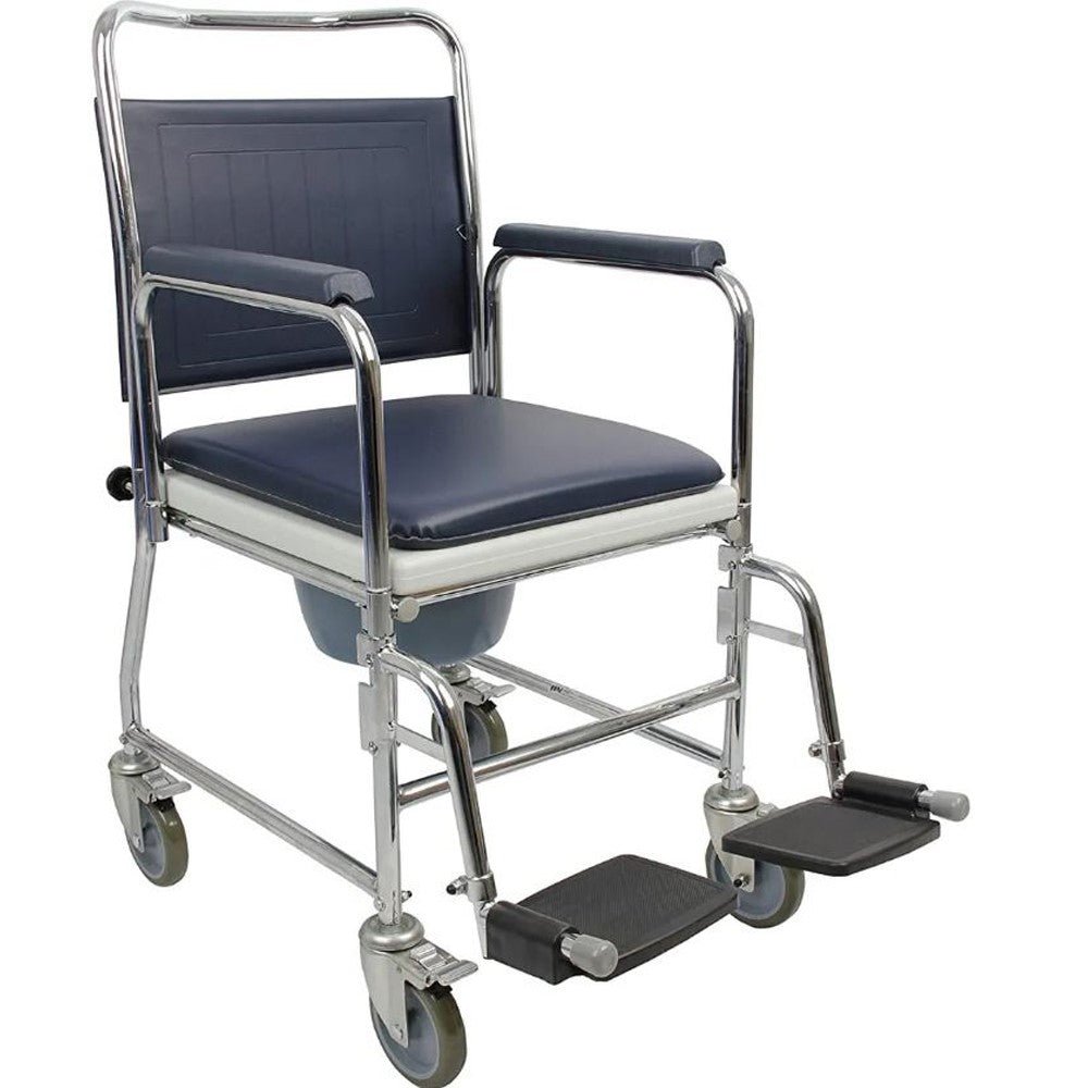 Ec35 Commode Homecraft Chrome Plated Steel Wheeled Commode | Millercare