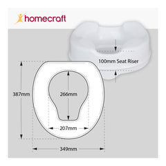 Homecraft Savanah Raised Toilet Seat Without Lid - Millercare