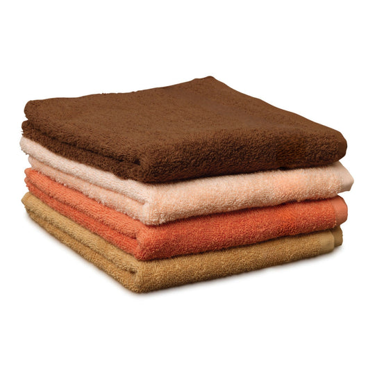 Hunsbury® Face Towel – 100% Cotton, Stripe-Coded for Easy Sorting (Pack of 6) - 100% Cotton, 500gsm