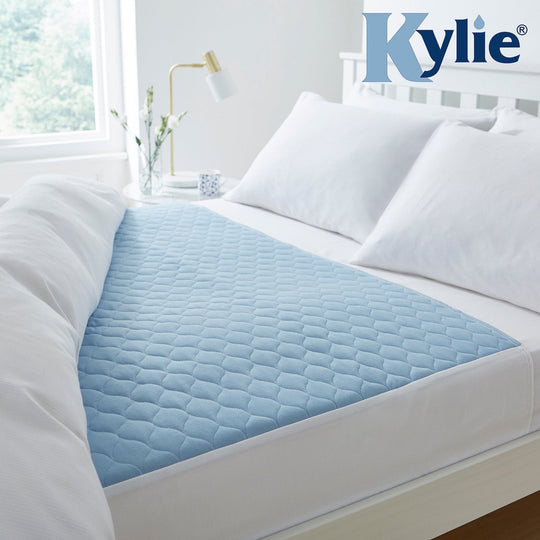 Kylie Bed Pads Blue Double Bed 4 Litres 139 x 91 cm