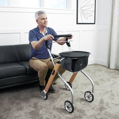 Lets Go Indoor Rollator Beech/Silver - Millercare