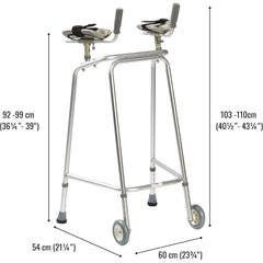 Lightweight Aluminium Walking Frame with Forearm Support - Millercare