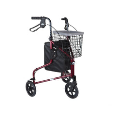 Lightweight Tri Wheel Walker With Bag and Basket - Millercare