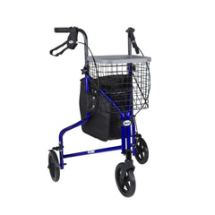 Lightweight Tri Wheel Walker With Bag and Basket - Millercare
