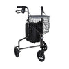 Lightweight Tri Wheel Walker With Bag and Basket