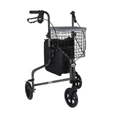 Lightweight Tri Wheel Walker With Bag and Basket - Millercare