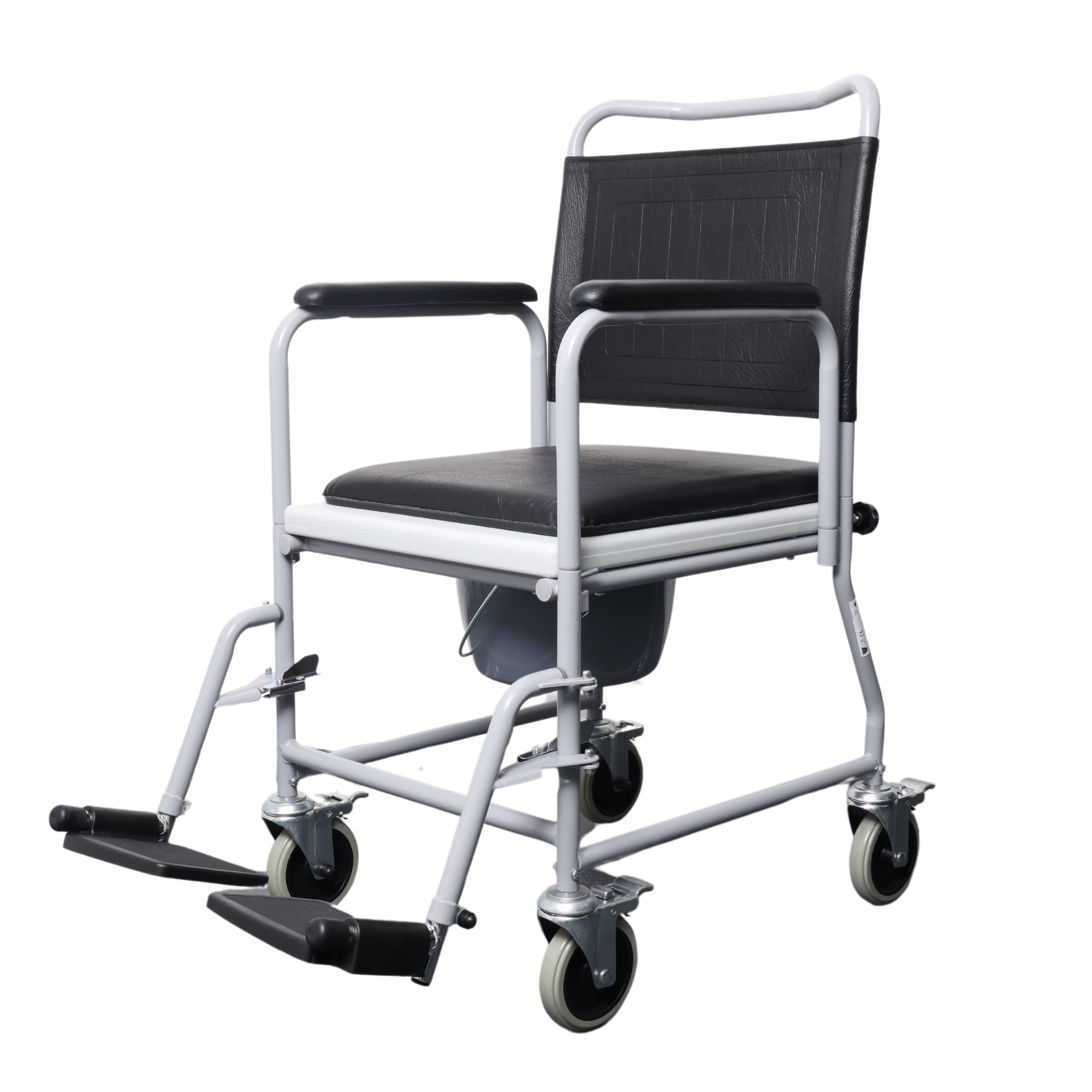 Commode Arm Rest Mobile Wheeled Commode Chair with Detachable Arm Rests and 4 – Millercare