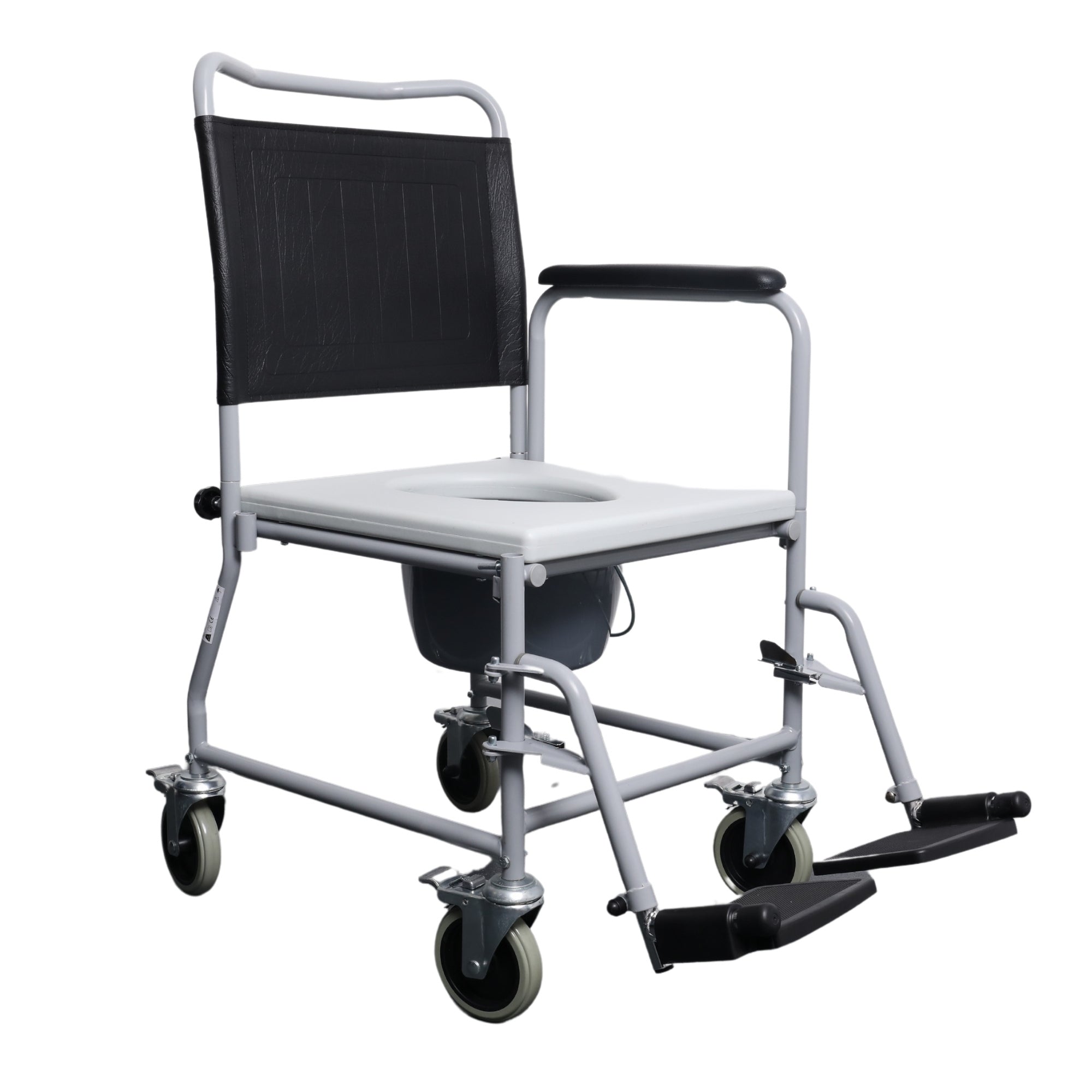 Buy Upgraded Wheeled Commode/Over Toilet Chair Shower And Commode Chair Padded Shower Seat With Wheels And Built In Toilet For Elderly Handicappe