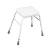 Perching stool, white with padded seat