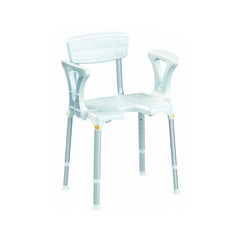 Rectangular Shower Chair With Opening and Arm/Back Rest - Millercare