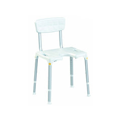 Rectangular Shower Chair With Opening and Arm/Back Rest - Millercare