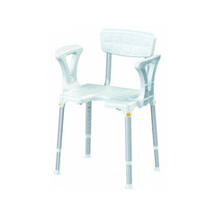 Rectangular Shower Chair With Opening and Arm/Back Rest - Millercare