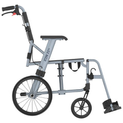 Rehasense Icon 35 LX Lightweight Transit Manual Wheelchair - Ice Blue - Millercare