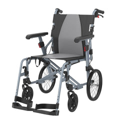 Rehasense Icon 35 LX Lightweight Transit Manual Wheelchair - Ice Blue - Millercare