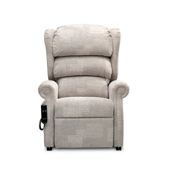 Rimini Single Motor Rise Recline Chair - Patchwork Stone