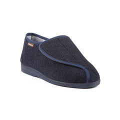 Sandpiper Gary Mens Slipper Navy Chevron - Various Sizes - Millercare