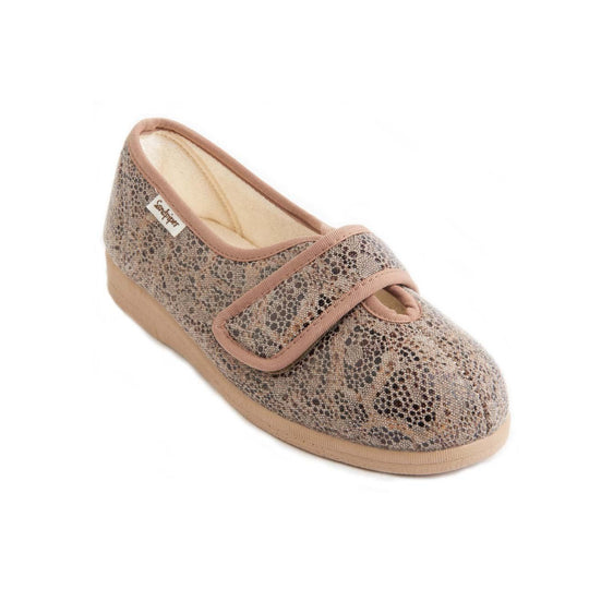 Sandpiper Sue Ladies Slipper Beige Metallic - Various Sizes