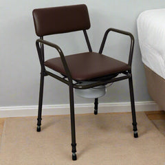 Standard Commode, Brown Height Adjustable - Millercare