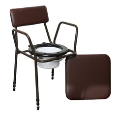 Standard Commode, Brown Height Adjustable - Millercare