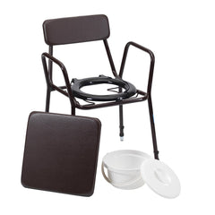 Standard Commode, Brown Height Adjustable - Millercare