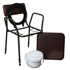 Standard Commode, Brown Height Adjustable - Millercare