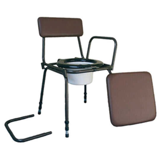 Surrey Height Adjustable Commode Chair with Detachable Arms