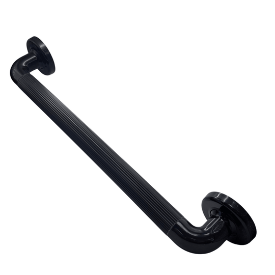 The Black Plastic Fluted Grab Rail 450mm