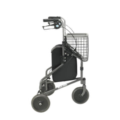 Three - Wheeled Rollator With Bag And Basket - Millercare