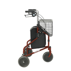 Three - Wheeled Rollator With Bag And Basket - Millercare