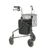 Three-Wheeled Rollator With Bag And Basket